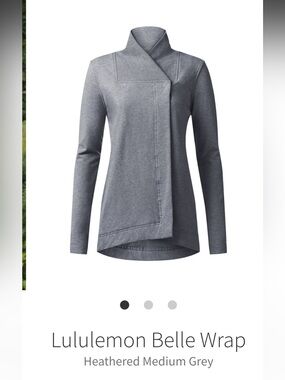Lululemon Belle Wrap Asymmetrical Jacket Size 10 Heathered Grey -Athleisure